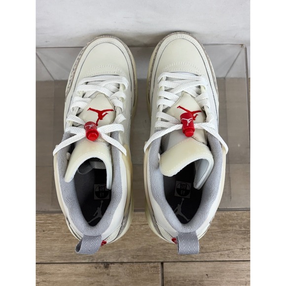 Jordan Spizike Low GS Shoes Sail University Red Elephant Print FQ3950 100 6Y - Picture 4 of 11